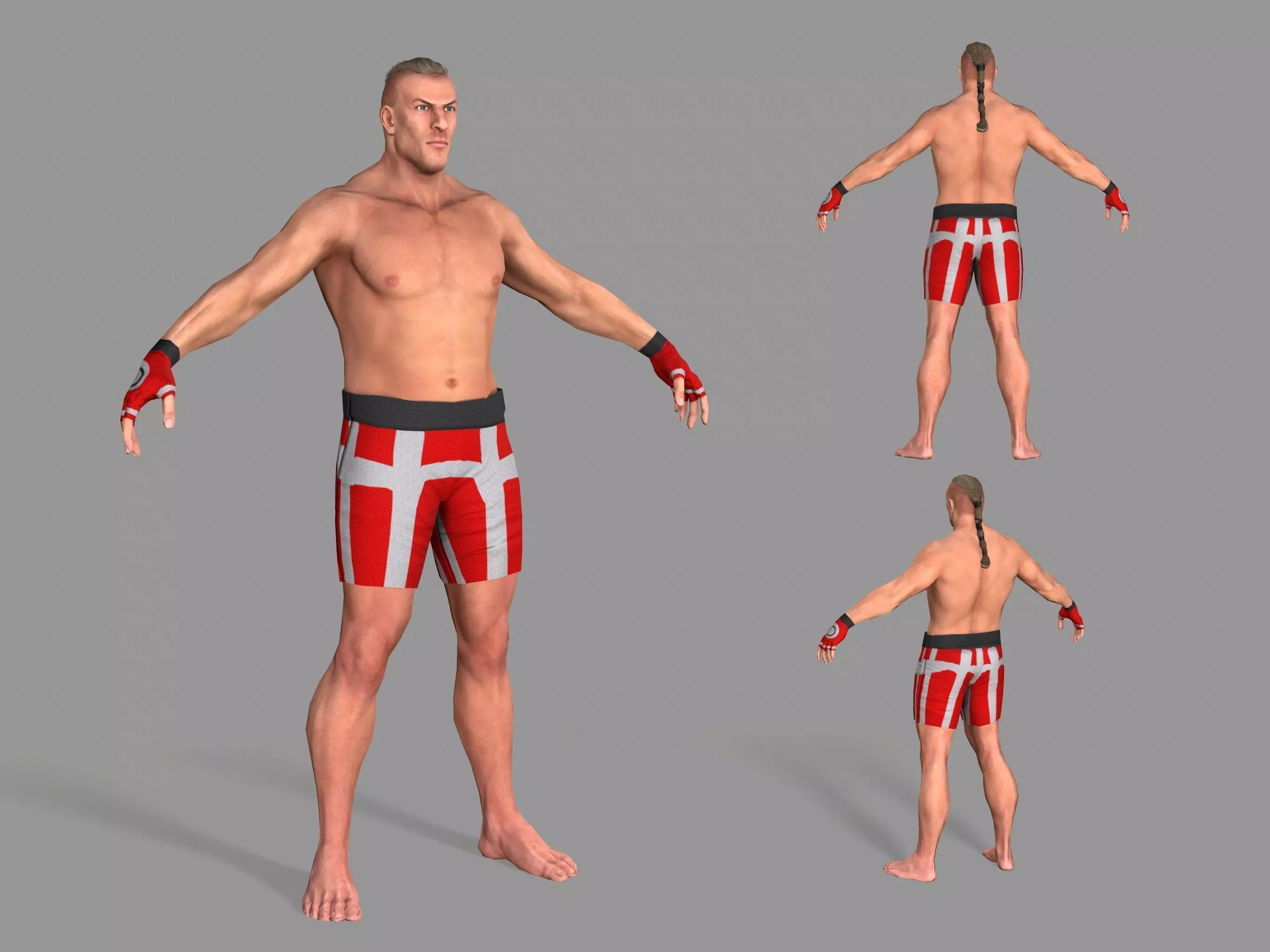 UFC Boxer Low-poly 3D model_0