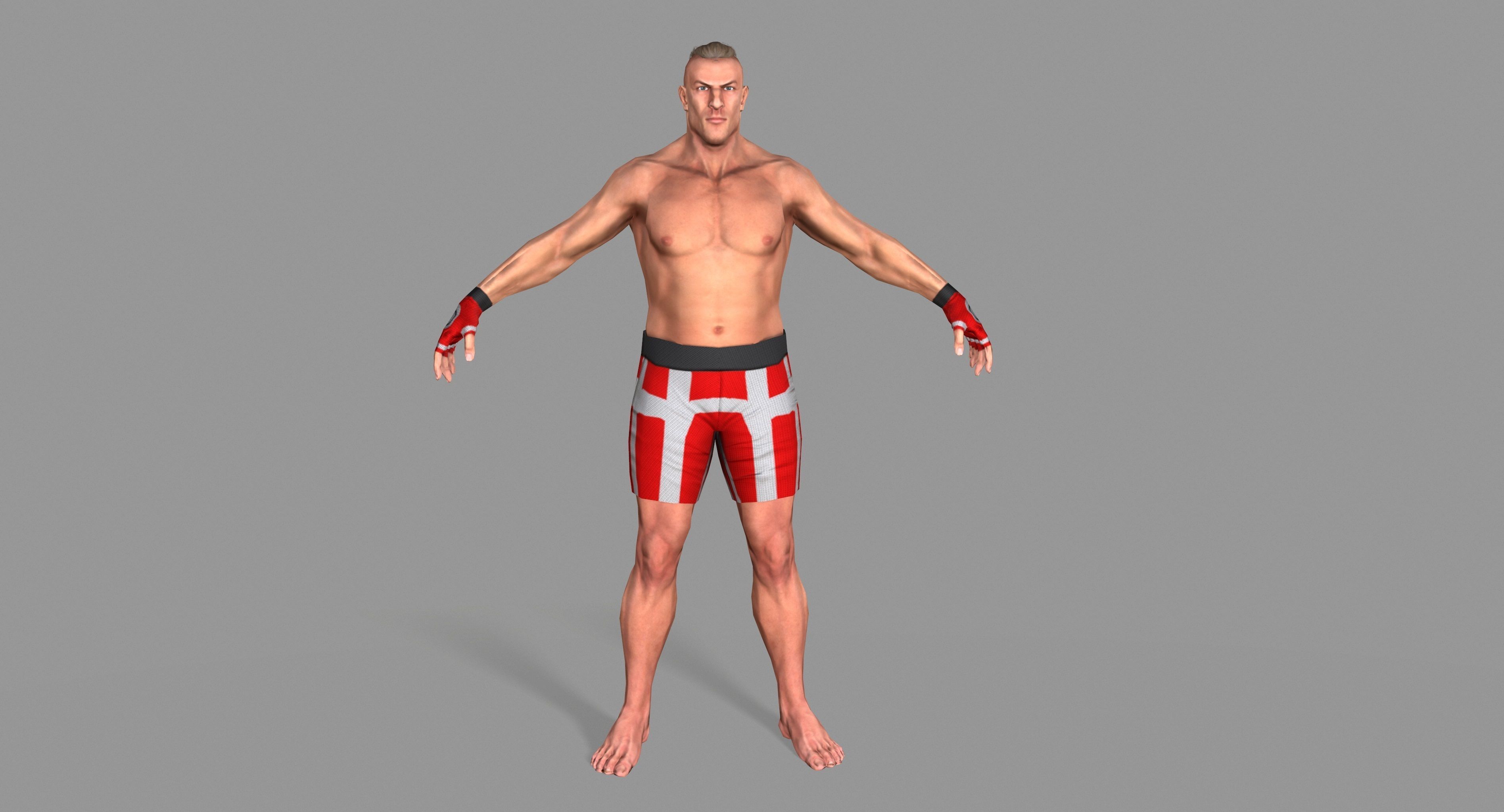UFC Boxer Low-poly 3D model_18