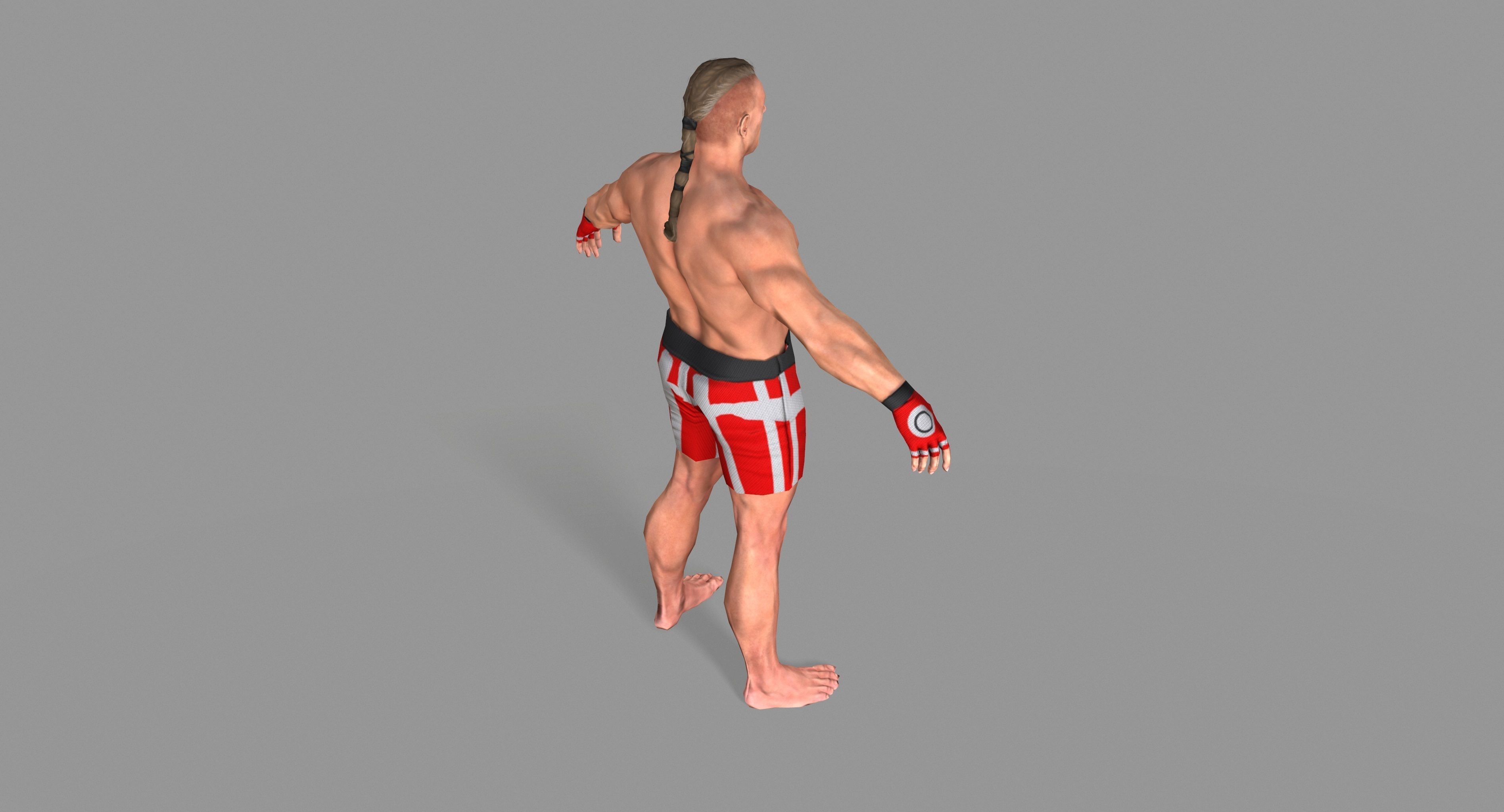 UFC Boxer Low-poly 3D model_24