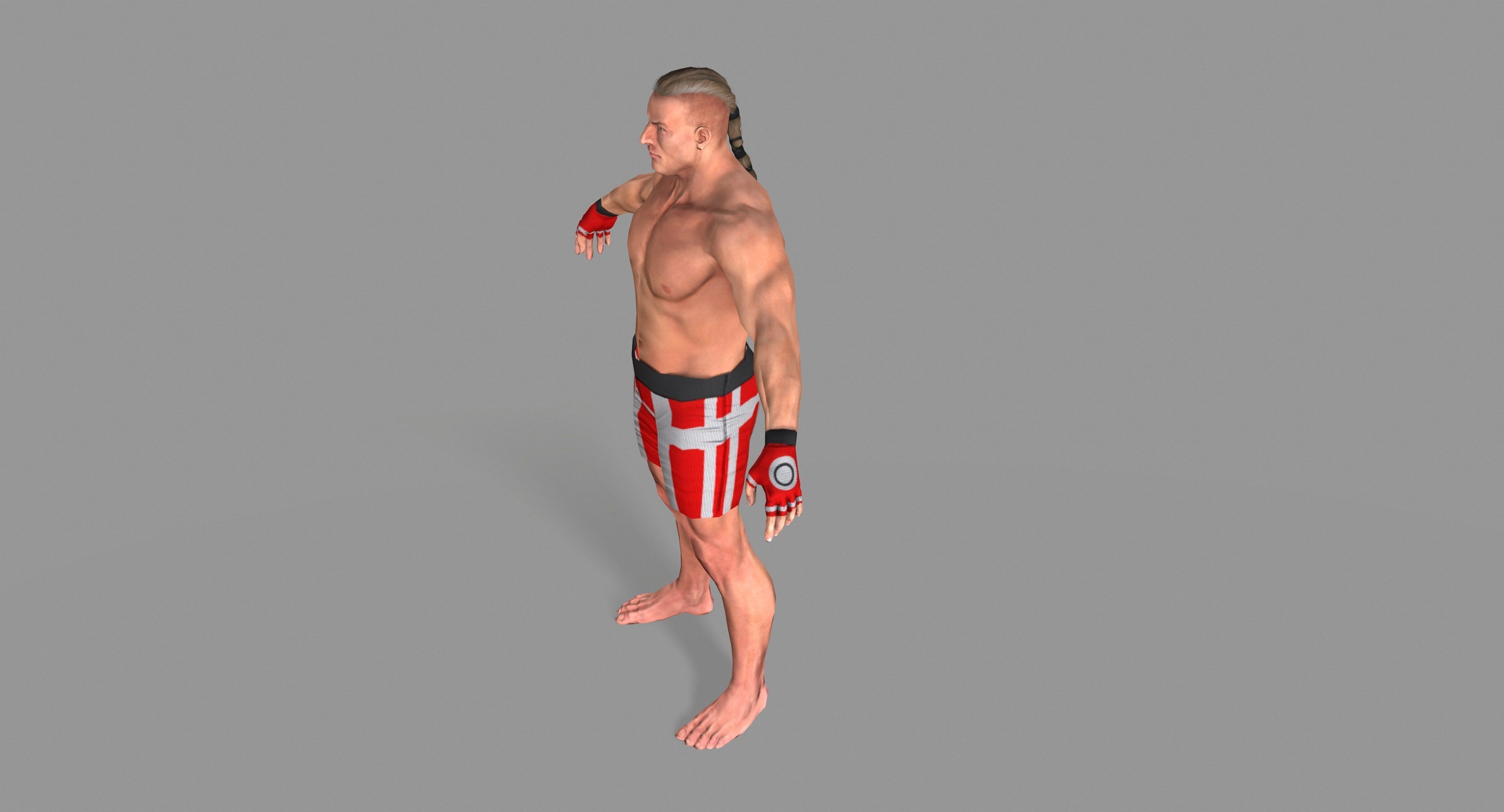 UFC Boxer Low-poly 3D model_30