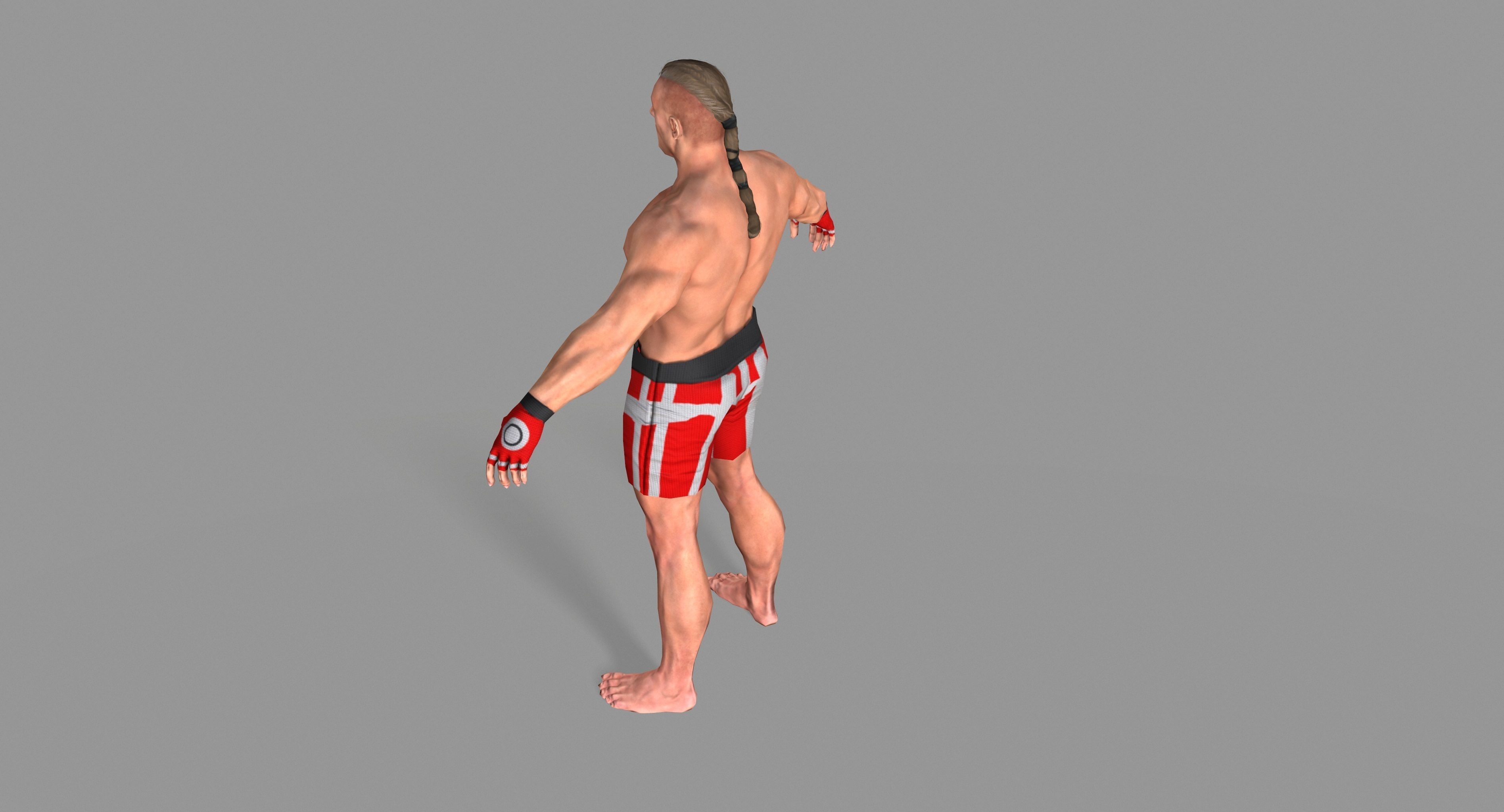 UFC Boxer Low-poly 3D model_28