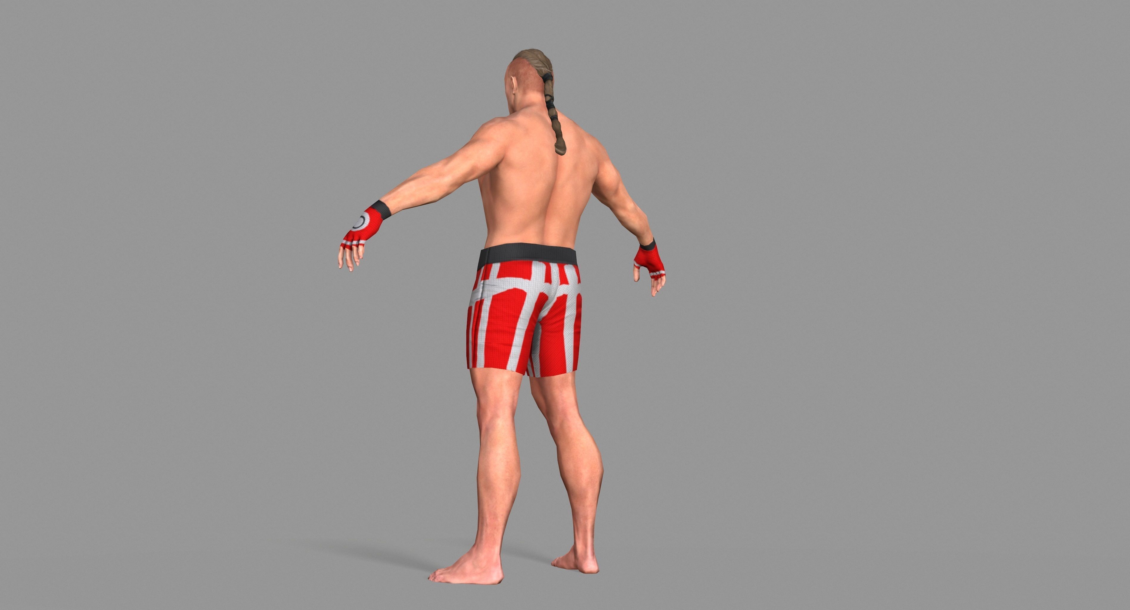 UFC Boxer Low-poly 3D model_43