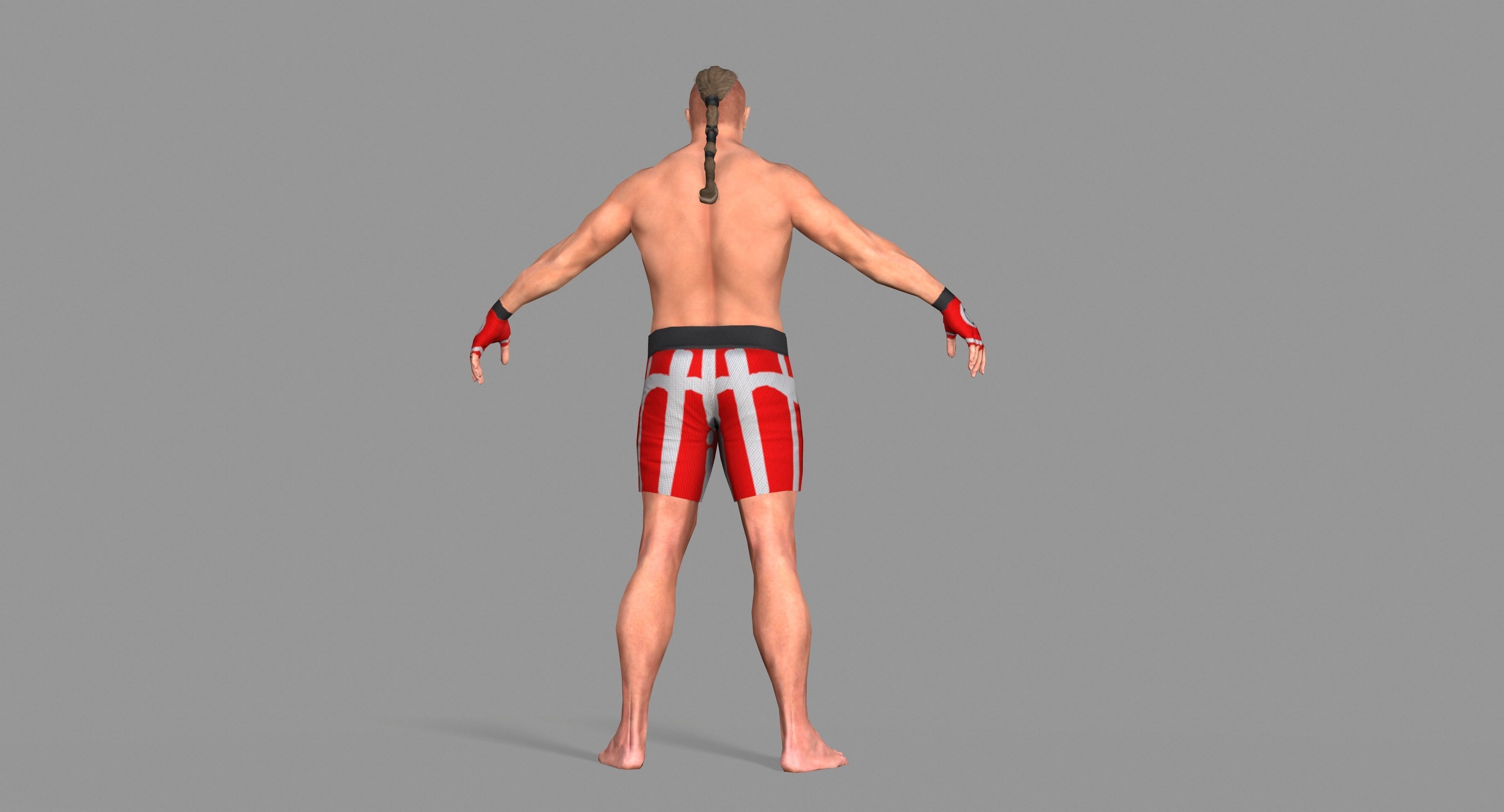 UFC Boxer Low-poly 3D model_42