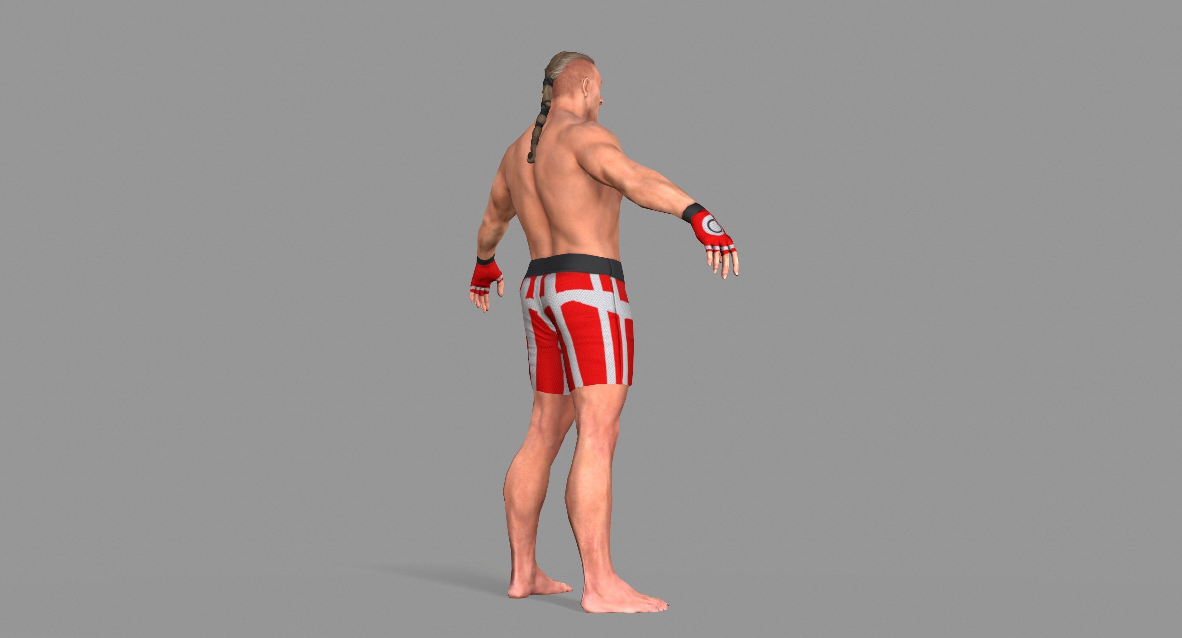 UFC Boxer Low-poly 3D model_40