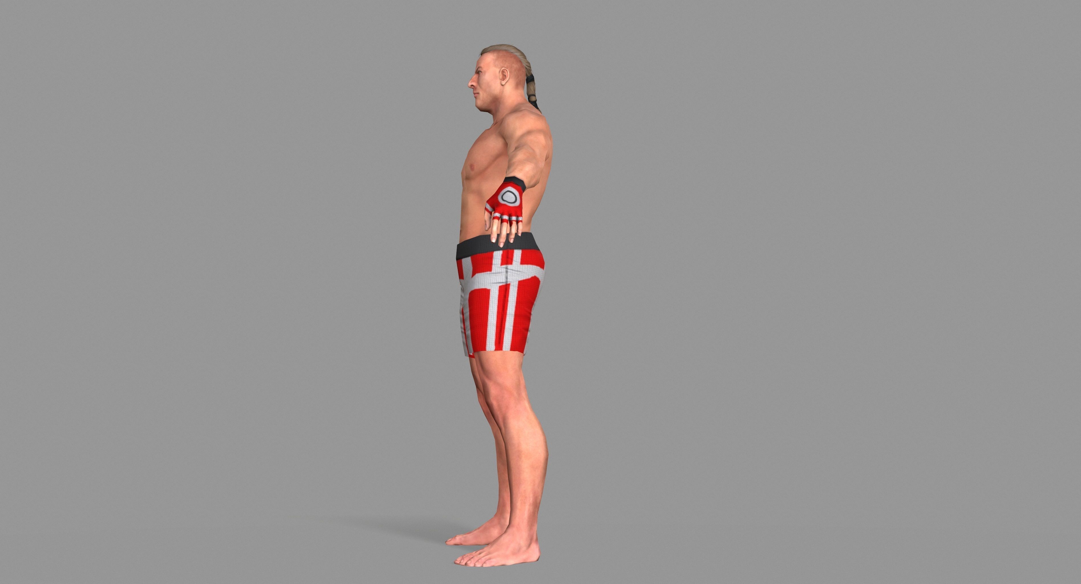 UFC Boxer Low-poly 3D model_44