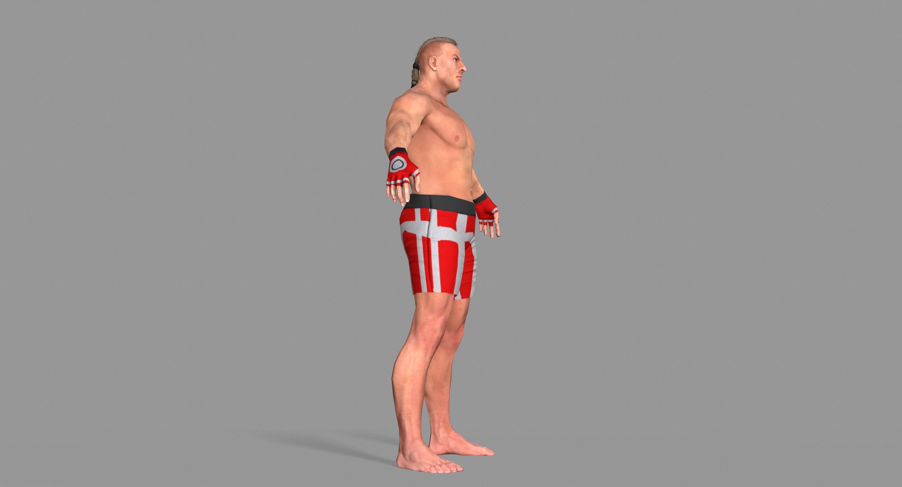 UFC Boxer Low-poly 3D model_37