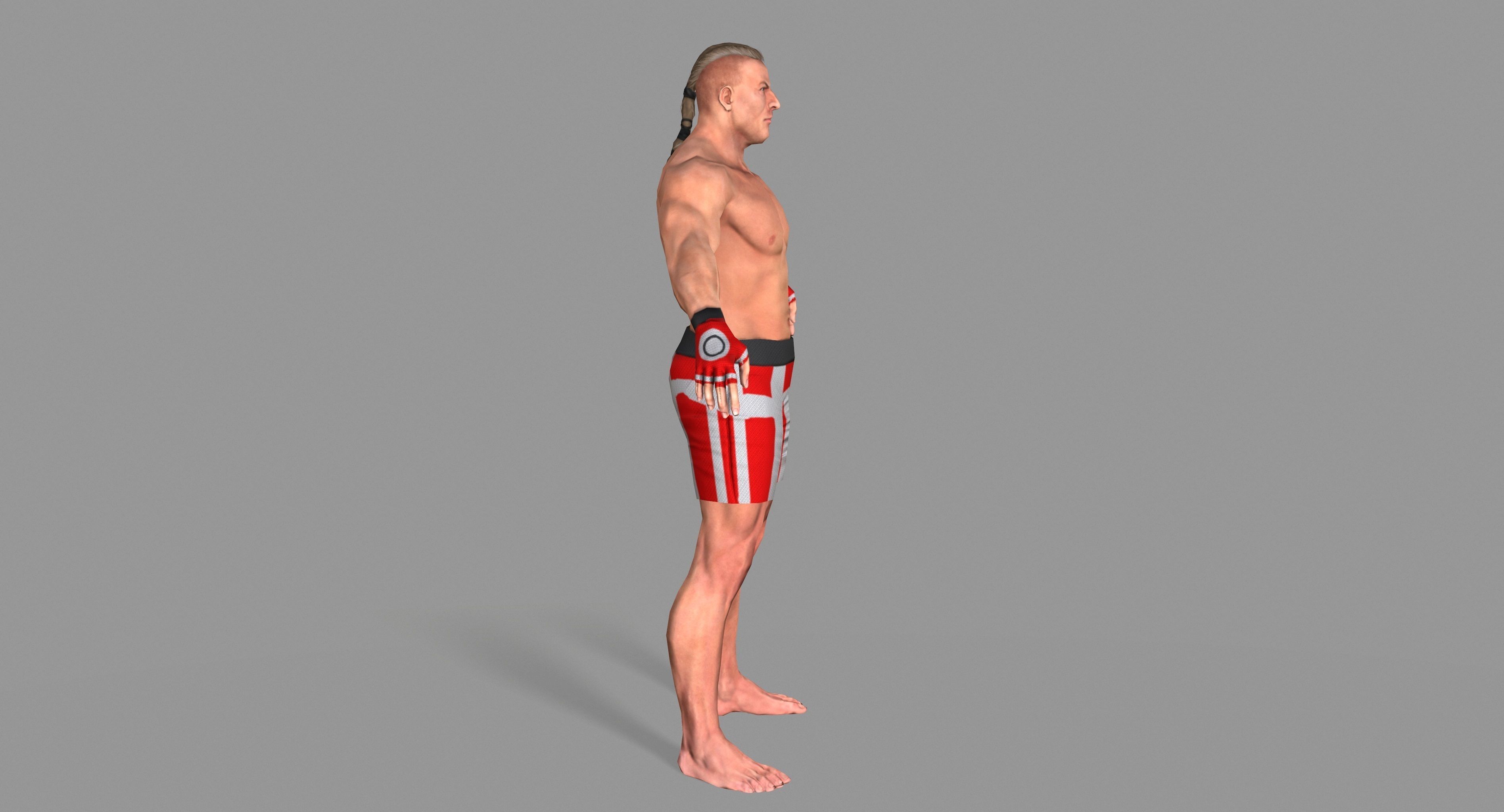UFC Boxer Low-poly 3D model_7