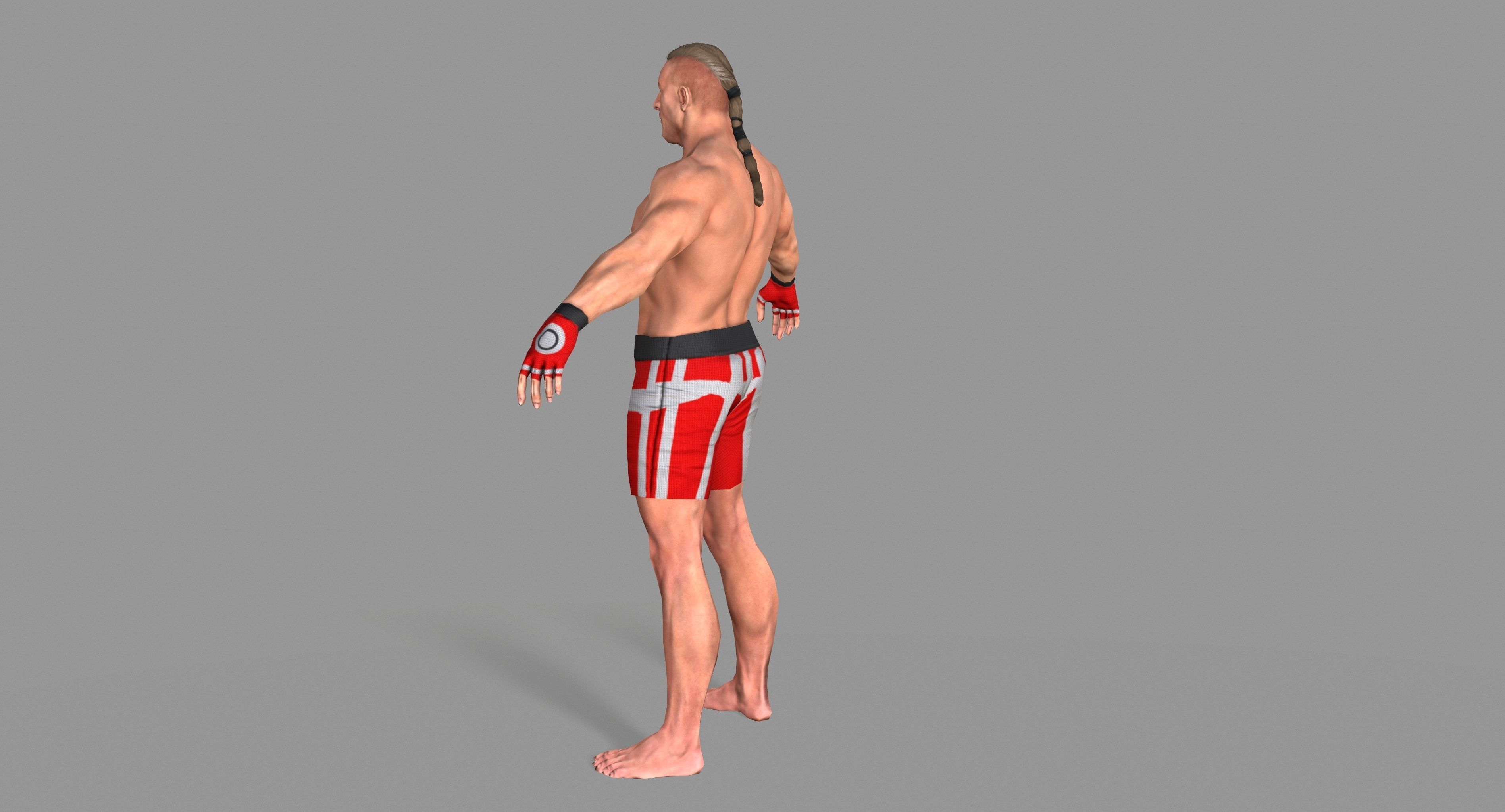 UFC Boxer Low-poly 3D model_13