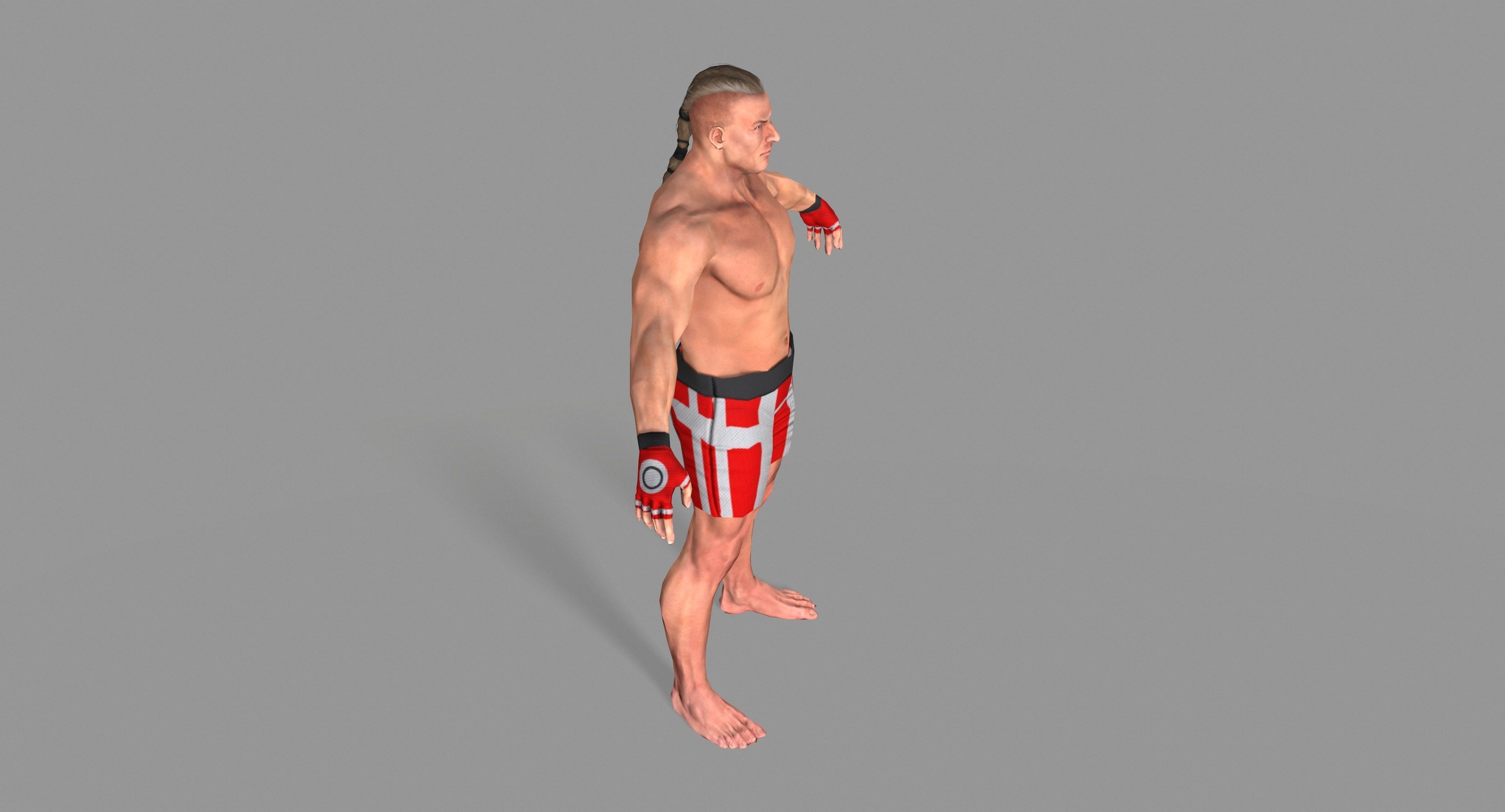 UFC Boxer Low-poly 3D model_22