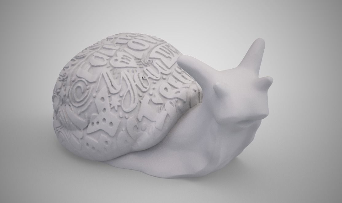 Snail in love 3D print model_7