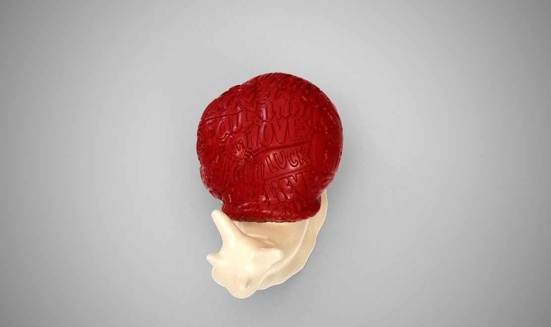 Snail in love 3D print model_2