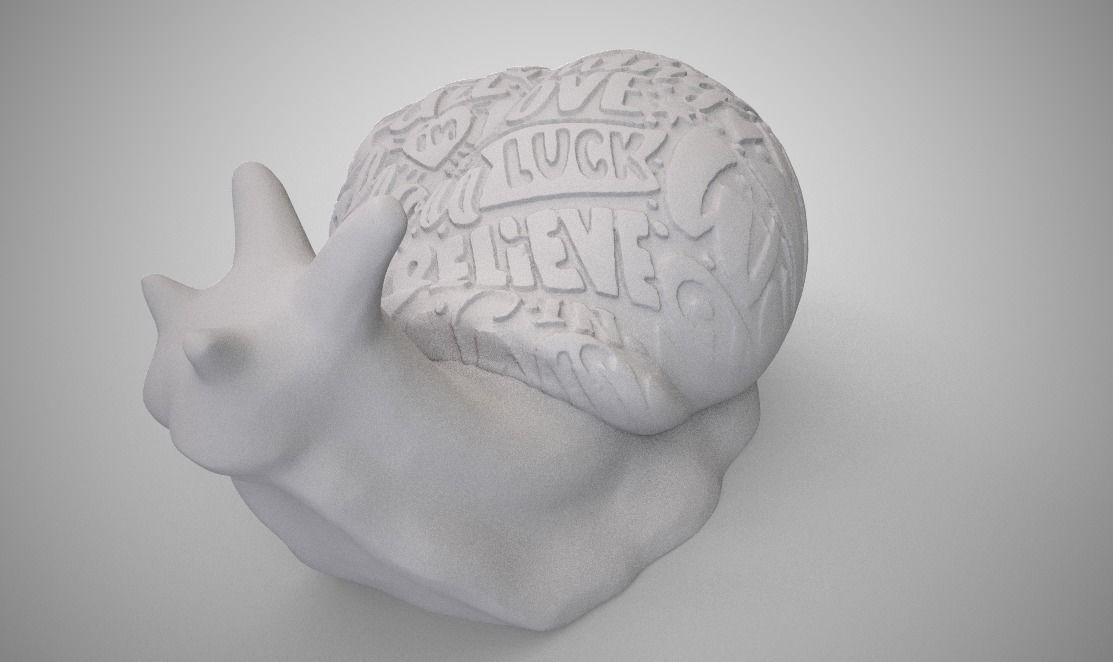 Snail in love 3D print model_9