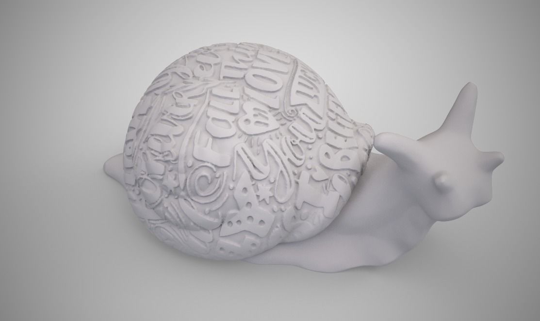 Snail in love 3D print model_1