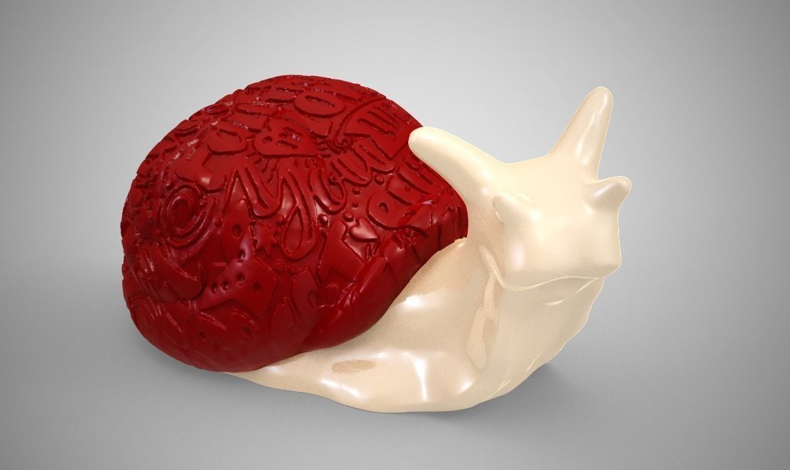 Snail in love 3D print model_6