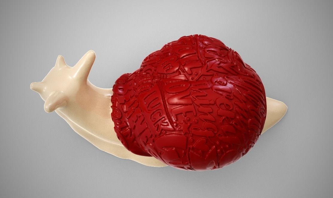 Snail in love 3D print model_4
