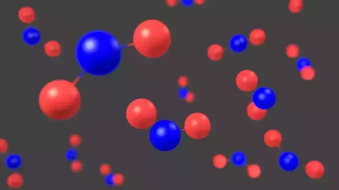 Nitrogen Dioxide Moleculde - Model 3D model