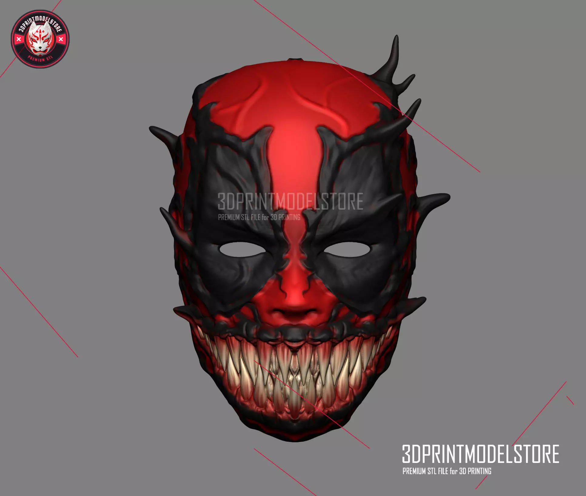 Deadpool Mask - Venom Mask Marvel Cosplay Halloween Helmet 3D print model_0