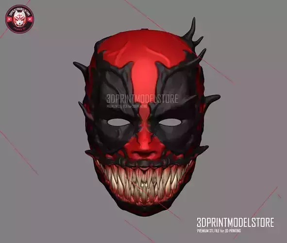 Deadpool Mask - Venom Mask Marvel Cosplay Halloween Helmet  3D print model