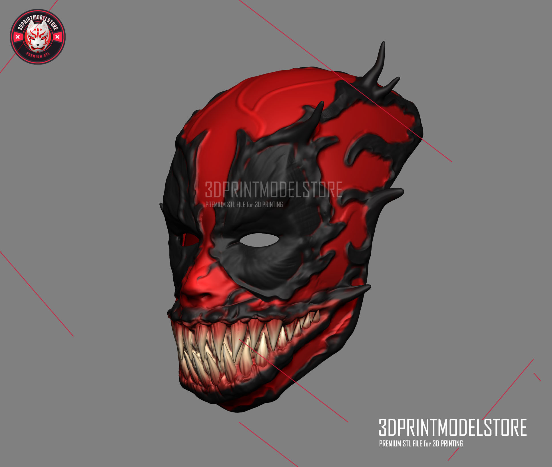Deadpool Mask - Venom Mask Marvel Cosplay Halloween Helmet 3D print model_1