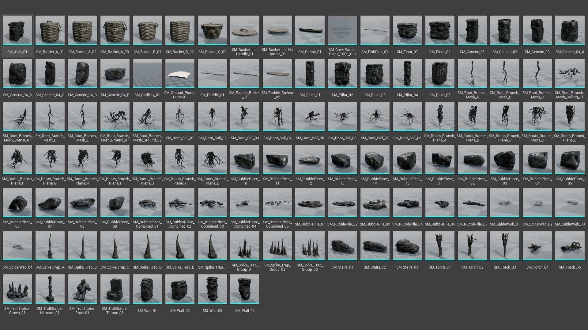 Ancient Cavern Set III - Unreal Engine Asset Pack Low-poly 3D model_15