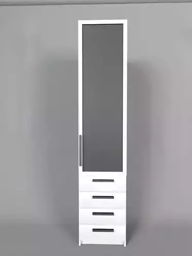 Pax Corpus weiss mit Tuer u Schubladen 500x580x2360