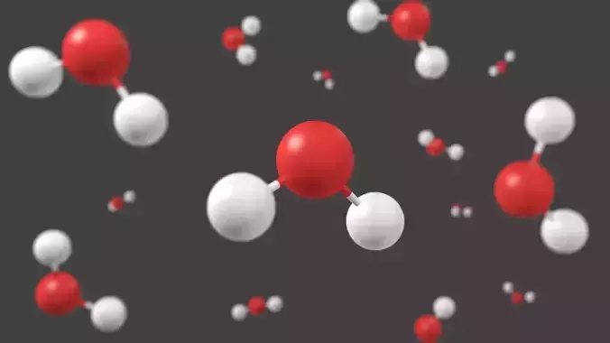 Water Molecule - Model 3D model