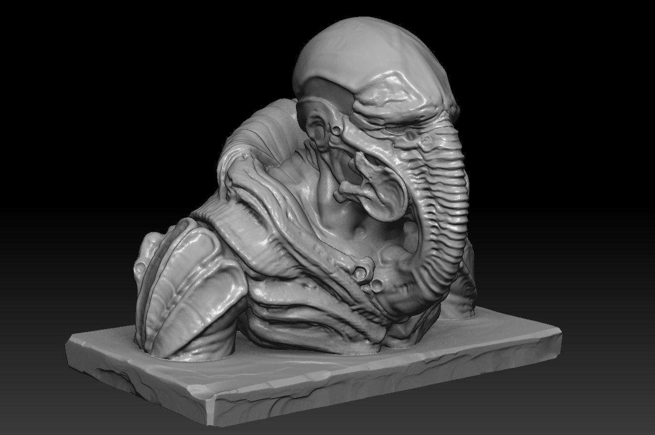 Giger Mask 3D print model_1