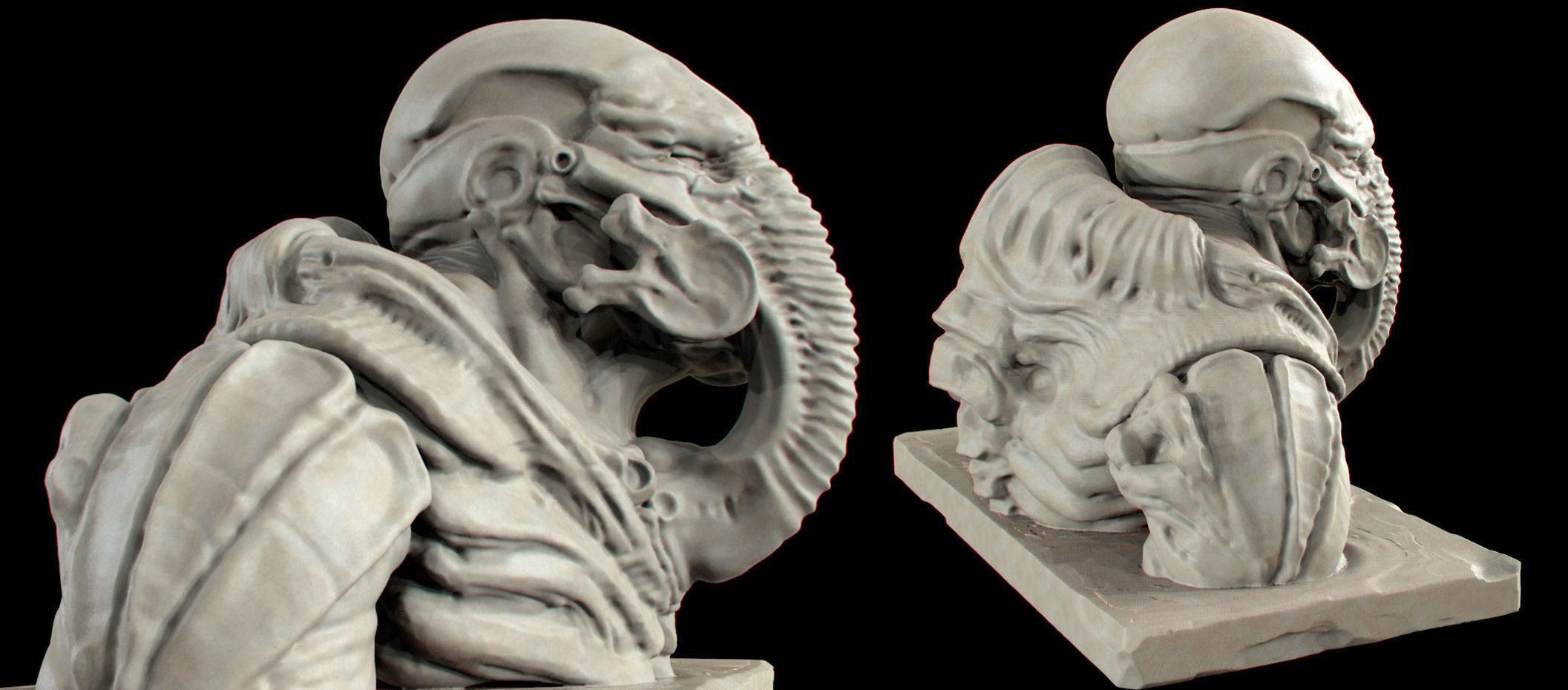 Giger Mask 3D print model_2
