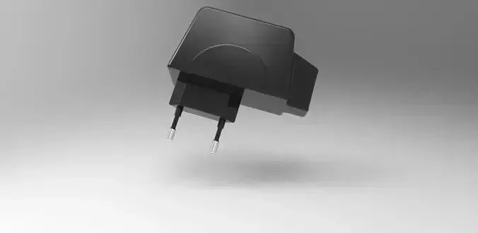 Universal Battery Charger with USB Free 3D model