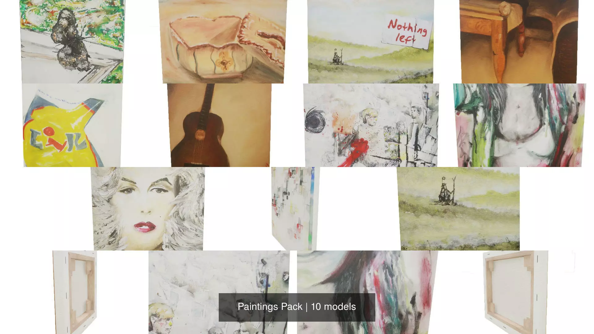 Paintings Pack 3D Model Collection_1