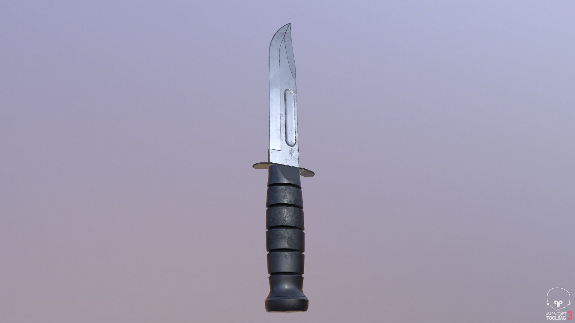 Realistic High Quality Low Poly Combat Knife Low-poly 3D model_35