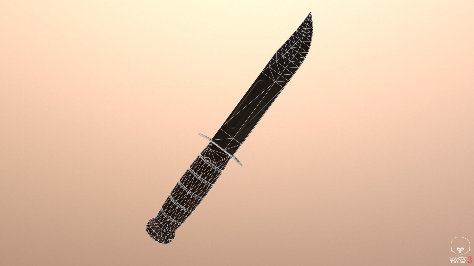 Realistic High Quality Low Poly Combat Knife Low-poly 3D model_55