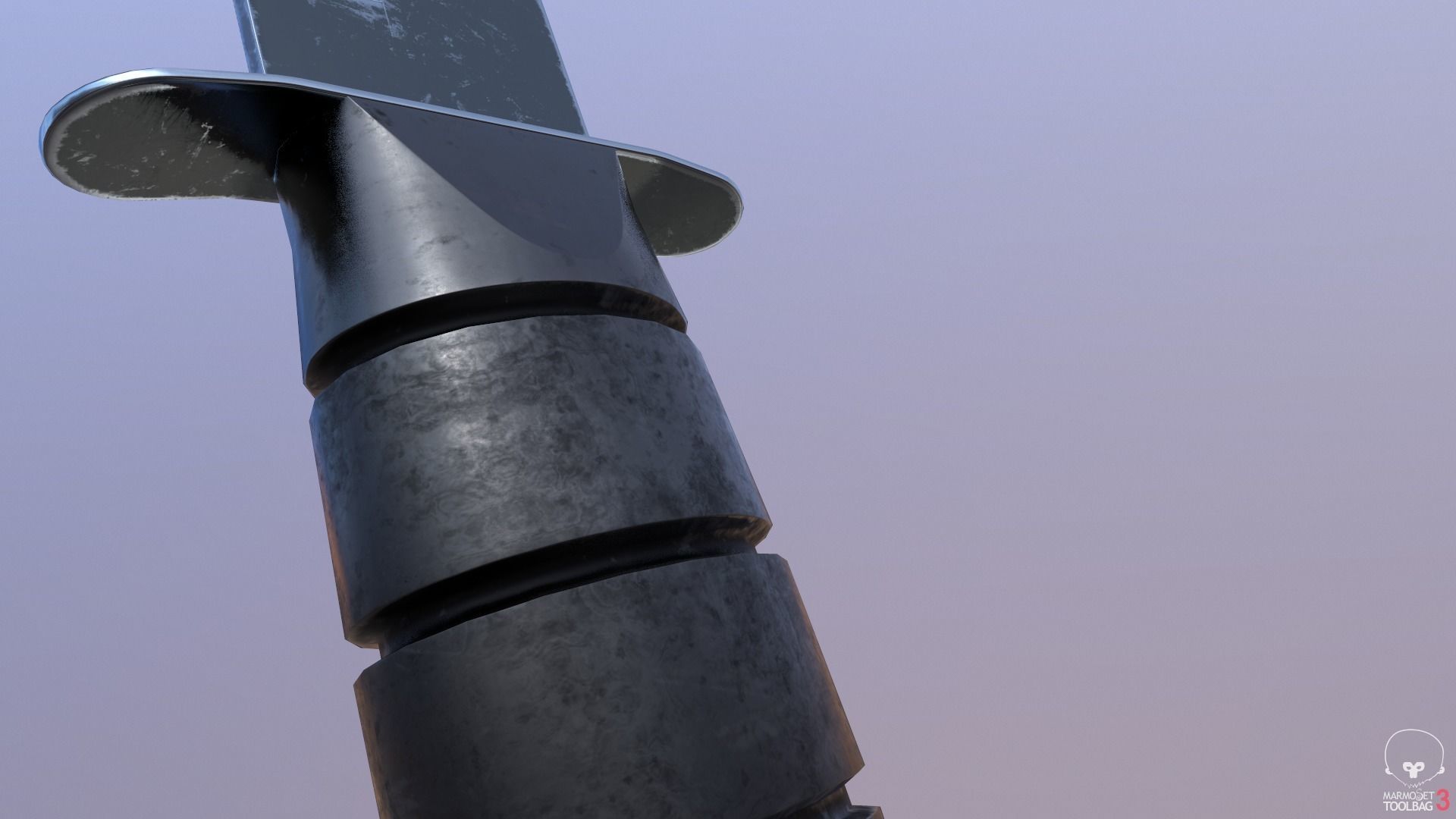 Realistic High Quality Low Poly Combat Knife Low-poly 3D model_23