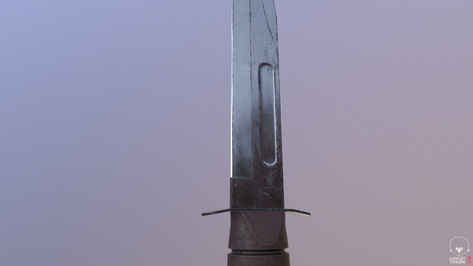 Realistic High Quality Low Poly Combat Knife Low-poly 3D model_27