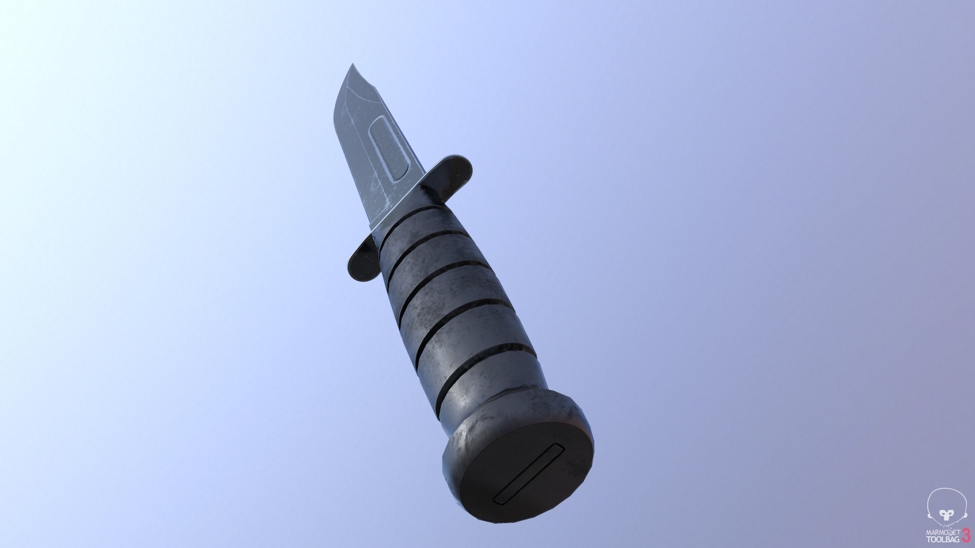 Realistic High Quality Low Poly Combat Knife Low-poly 3D model_21