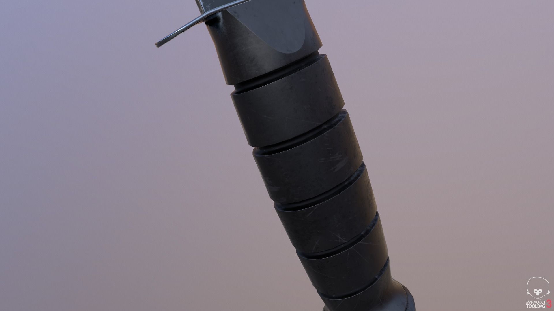 Realistic High Quality Low Poly Combat Knife Low-poly 3D model_22