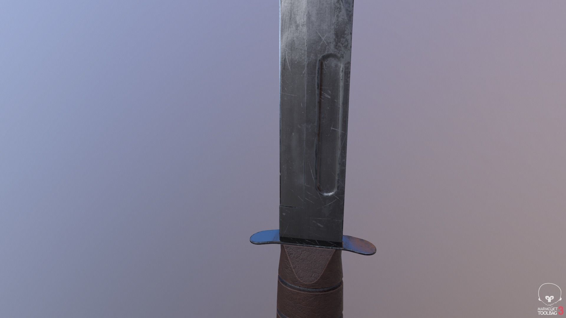 Realistic High Quality Low Poly Combat Knife Low-poly 3D model_26