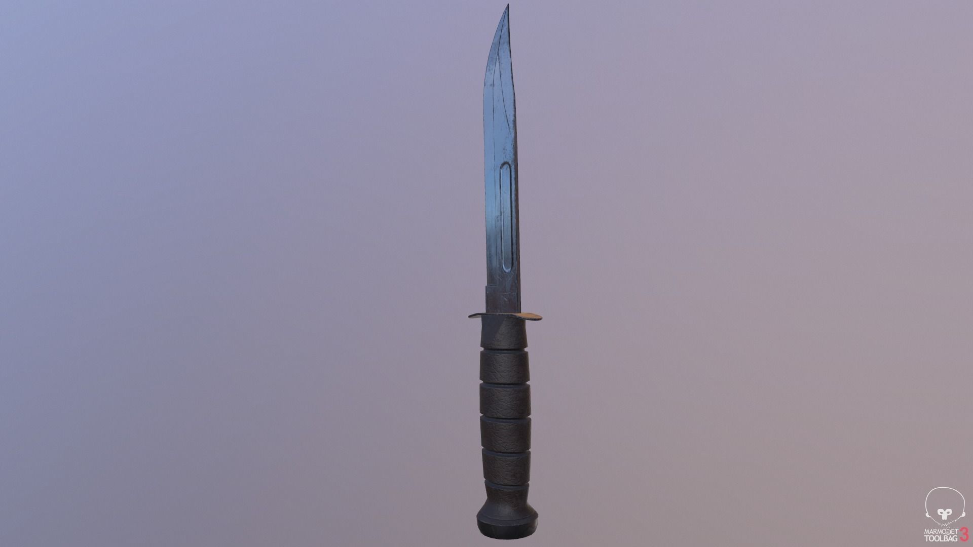 Realistic High Quality Low Poly Combat Knife Low-poly 3D model_32