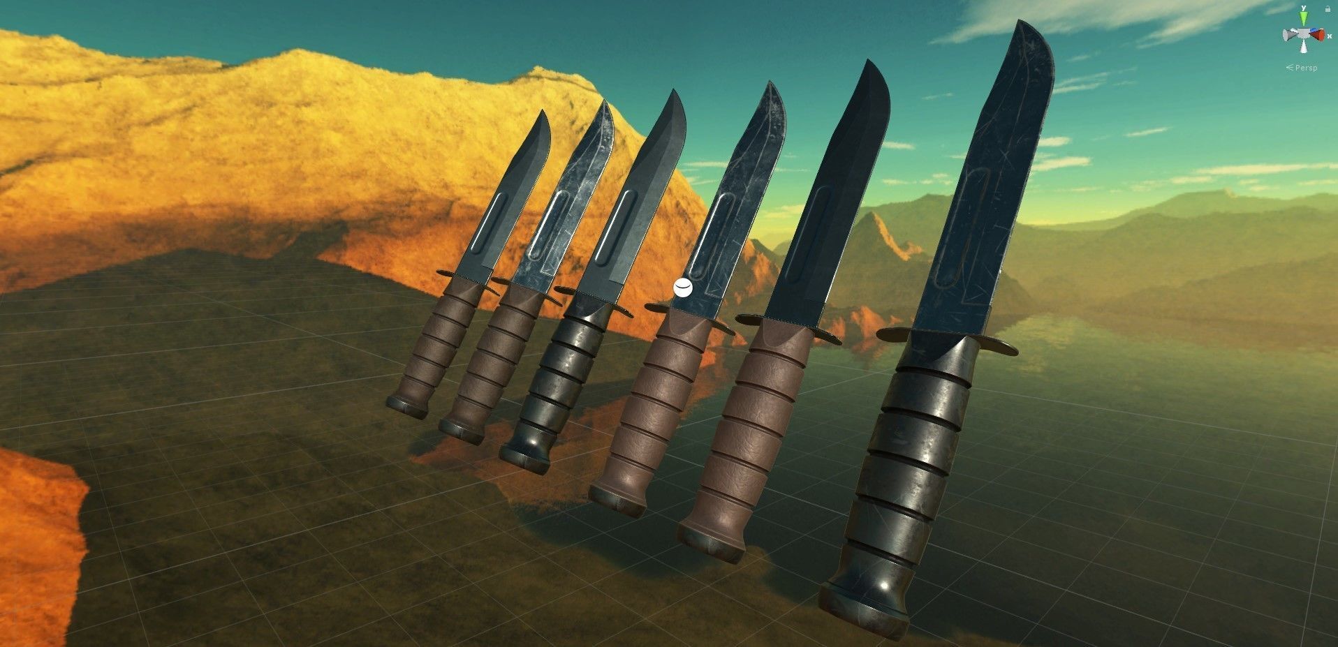 Realistic High Quality Low Poly Combat Knife Low-poly 3D model_58
