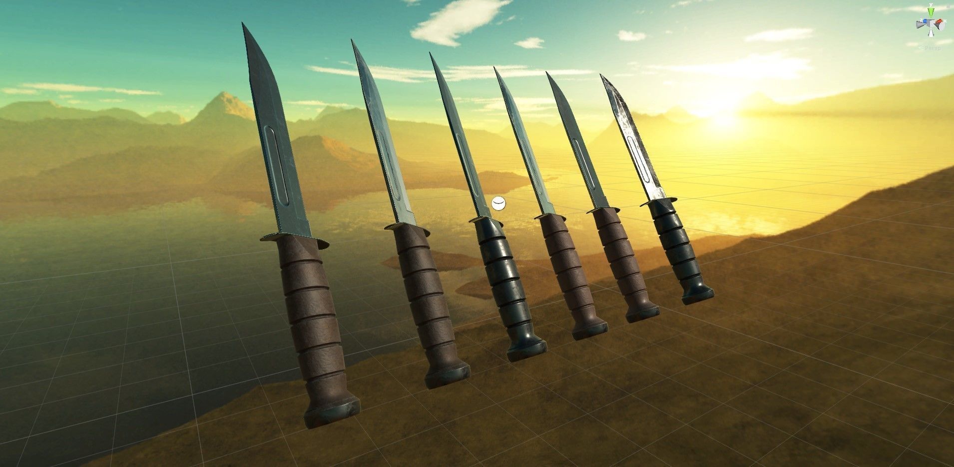 Realistic High Quality Low Poly Combat Knife Low-poly 3D model_57