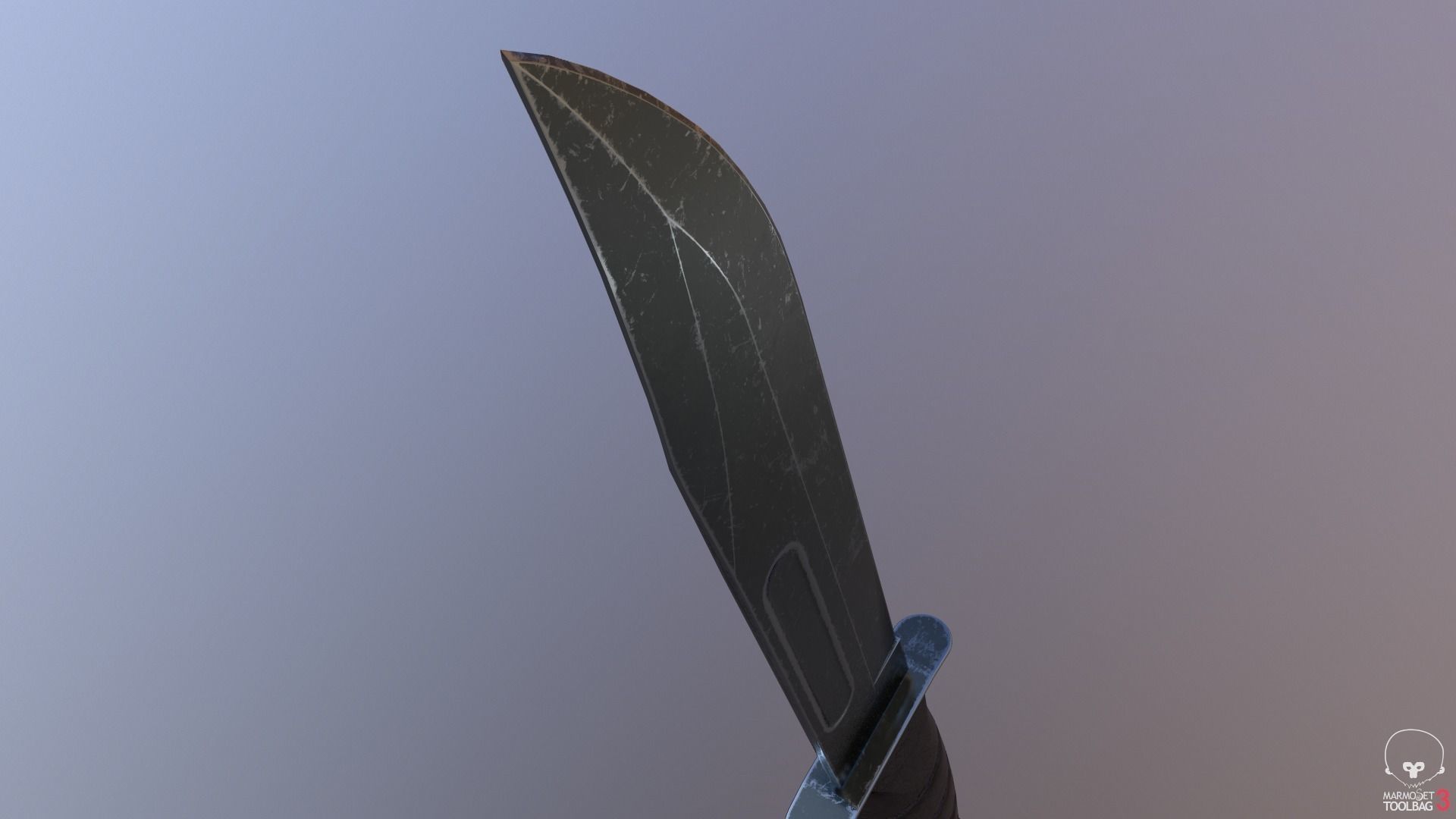 Realistic High Quality Low Poly Combat Knife Low-poly 3D model_18