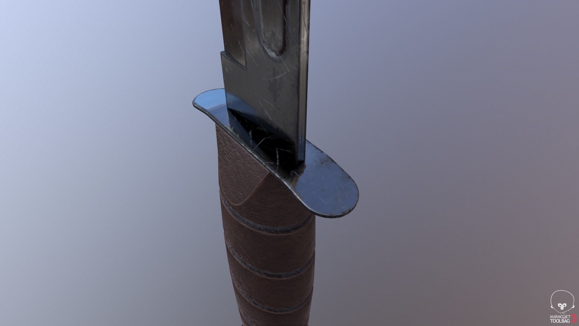 Realistic High Quality Low Poly Combat Knife Low-poly 3D model_28