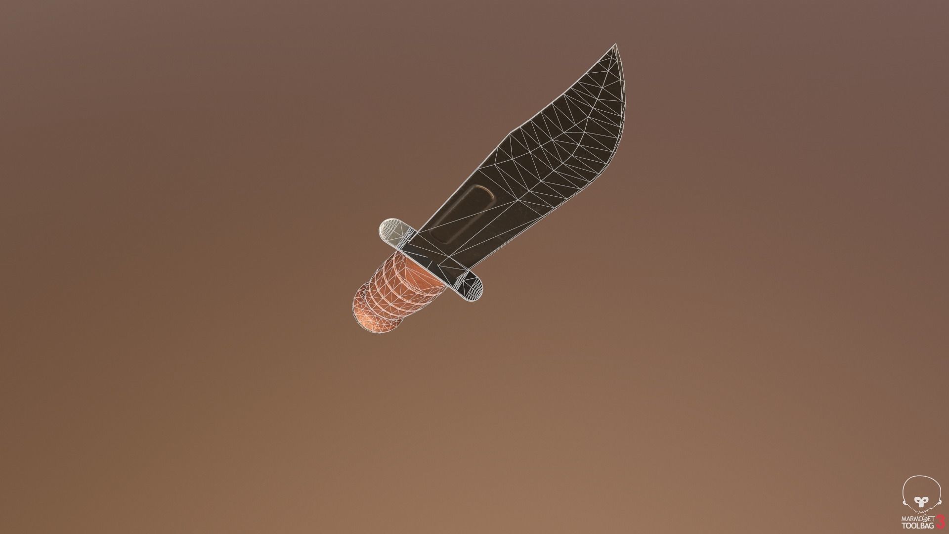 Realistic High Quality Low Poly Combat Knife Low-poly 3D model_53