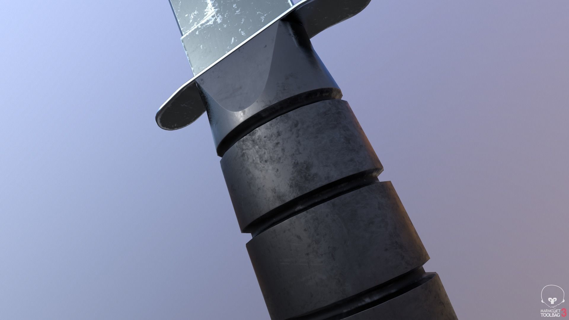 Realistic High Quality Low Poly Combat Knife Low-poly 3D model_24