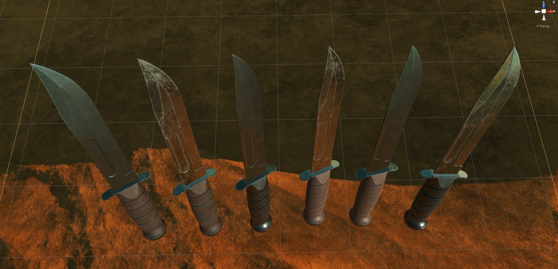 Realistic High Quality Low Poly Combat Knife Low-poly 3D model_60