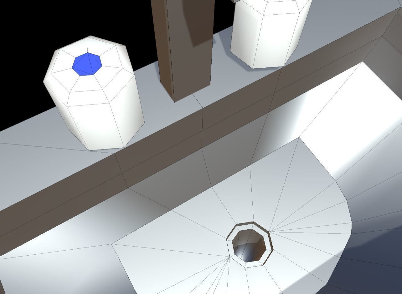 Low-Poly Sink bathroom with two faucets Low-poly 3D model_98