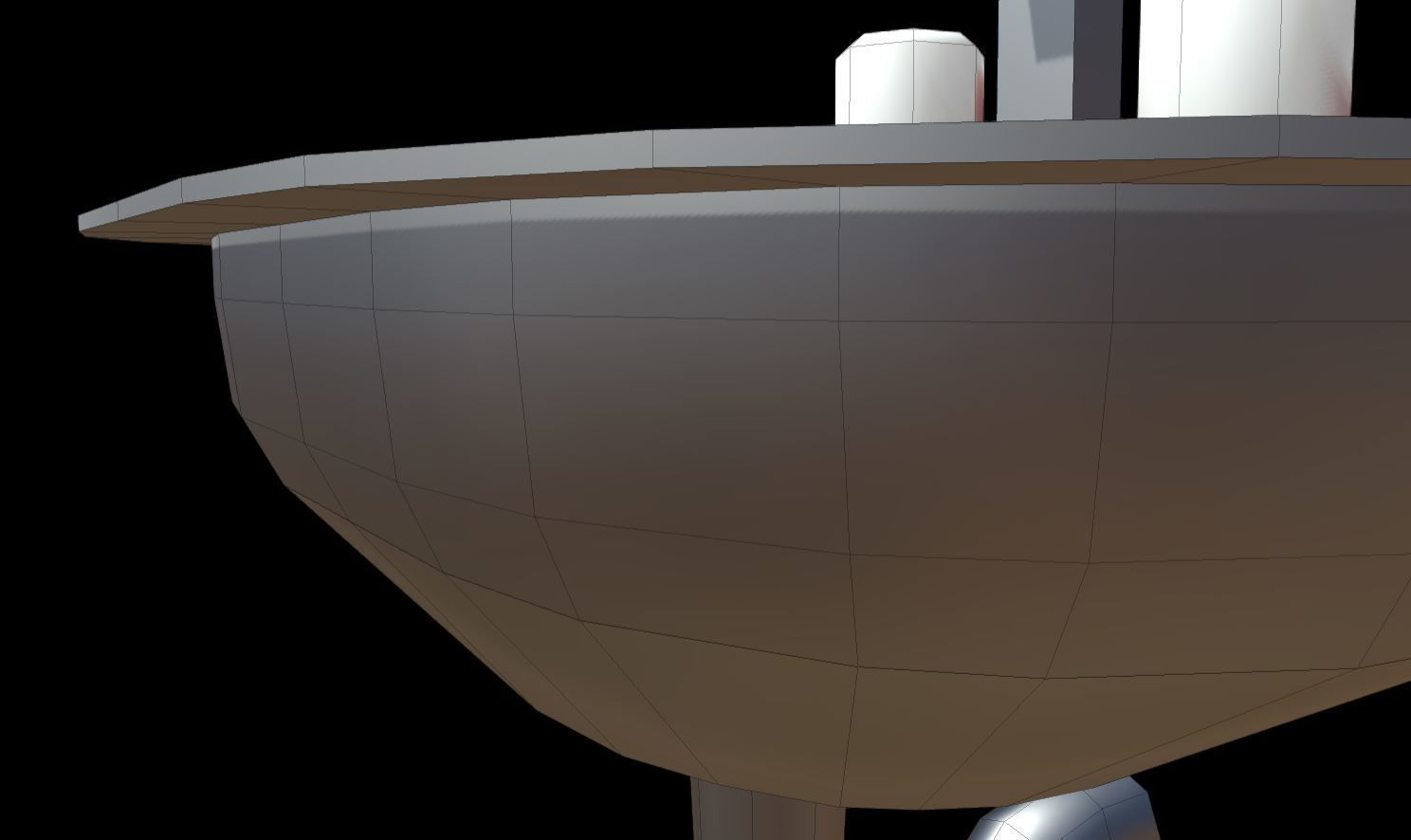 Low-Poly Sink bathroom with two faucets Low-poly 3D model_103