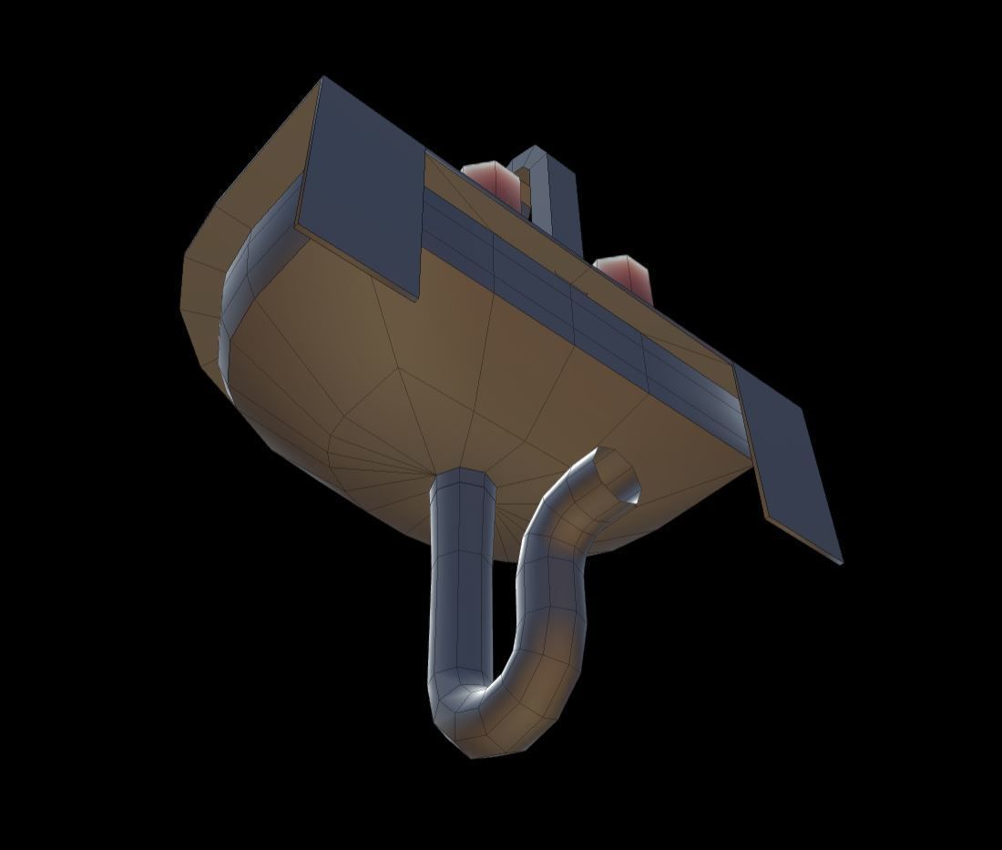 Low-Poly Sink bathroom with two faucets Low-poly 3D model_96