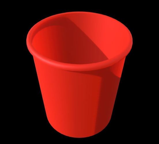 Plastic Bin Mid-Poly   Low-poly 3D model