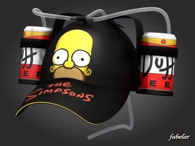 Homer beer hat 2 3D model_0